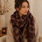 Foulard Motif Léopard Fil Lurex