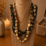 Collier multi-rang perles