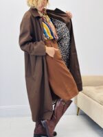 Longue veste en jean doublure léopard - Marque CIRCUS&CO – Image 3
