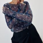 Top transparent motif bandana