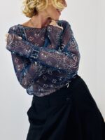 Top transparent motif bandana