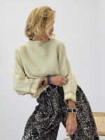 Pull lurex col cheminé