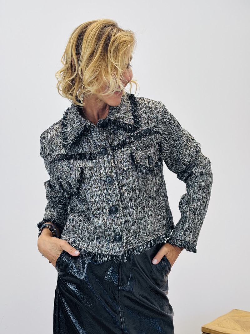 IMG_1319 Veste tweed lurex - Marque ANGE – Image 1