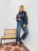 Chemise à carreaux manches brodées – Image 6