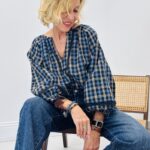 Blouse à carreaux
