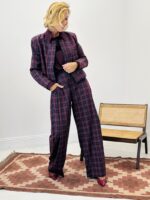 Veste à carreaux avec épaulette coupe courte – Image 3