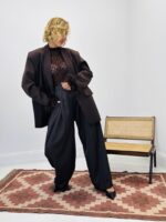 Blazer avec épaulettes Bout de manches fluffy – Image 3