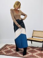 Jupe simili cuir droite - Marque JOEY&JOEY – Image 3