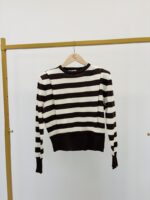 Pull Rayé avec Épaules – Image 2