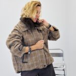 Veste épaisse à col fourrure