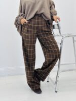Pantalon à carreaux avec pinces