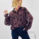 Chemise fluide velours dévorés