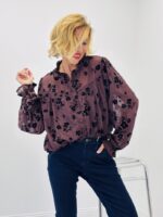 Chemise fluide velours dévorés