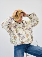Blouson tapisserie détails bijoux