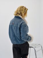 Blouse en jean doublure fausse fourrure – Image 5