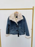 Blouse en jean doublure fausse fourrure – Image 2