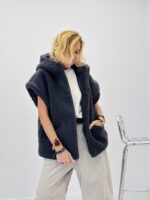 Veste sans manches moumoute avec capuche - Marque PALME – Image 9