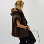 Veste sans manches moumoute avec capuche - Marque PALME