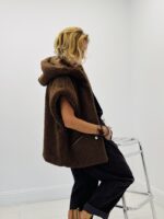 Veste sans manches moumoute avec capuche - Marque PALME