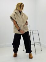 Veste sans manches moumoute avec capuche - Marque PALME – Image 5