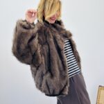 Veste réversible fausse fourrure