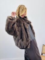 Veste réversible fausse fourrure