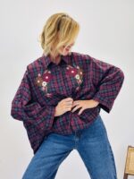 Chemise carreaux brodée – Image 4
