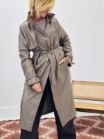 Trench long simili cuir - Marque CASCADE – Image 10
