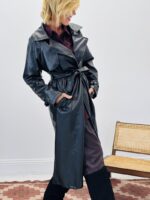 Trench long simili cuir - Marque CASCADE – Image 4