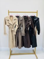 Trench long simili cuir - Marque CASCADE – Image 2