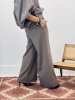 Pantalon jambes large motif chevron – Image 5