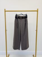 Pantalon jambes large motif chevron – Image 2