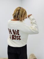 Pull brodé La Vie En Rose – Image 5