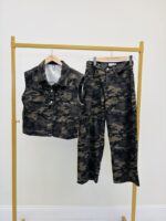 Gilet sans manches en jean camouflage – Image 2