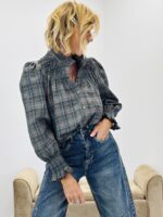 Chemise à carreaux col victorien - Marque RIVE – Image 4