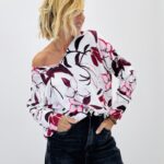 Pull fleuri élégant