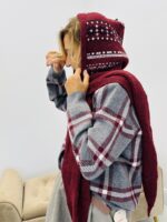 Capuche en laine jacquard