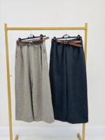 Pantalon Uni Avec Ceinture – Image 2