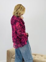 Blouse imprimée volant avec lavallière – Image 5