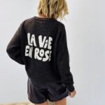 Pull brodé La Vie En Rose