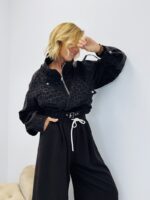 Veste bomber léopard effet peau de pêche