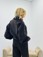 Veste bomber léopard effet peau de pêche – Image 5