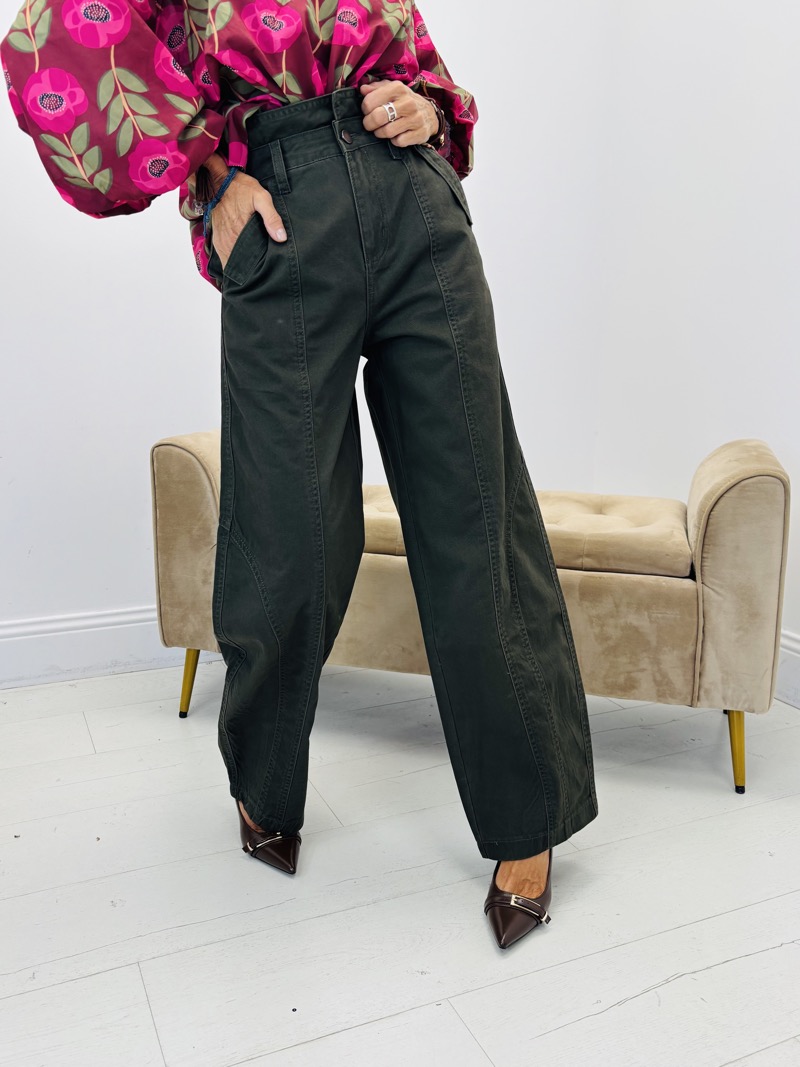 IMG_7527 Pantalon toile de jean taille haute – Image 1