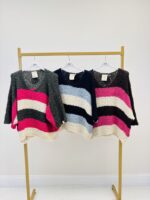Pull Rayé Maille Popcorn – Image 2