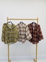 Chemise carreaux manches boules – Image 2