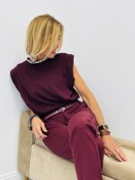 Top avec épaulettes smocké à la taille