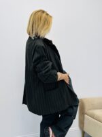 Veste blazer oversize rayée avec épaulettes - Marque CORNER – Image 4
