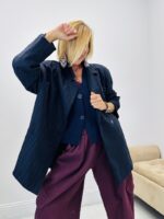 Veste blazer oversize rayée avec épaulettes - Marque CORNER – Image 5