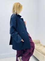 Veste blazer oversize rayée avec épaulettes - Marque CORNER