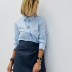 Chemise boutons forme de rose